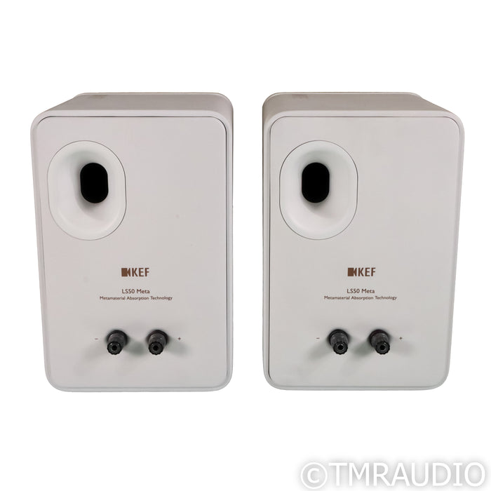KEF LS50 Meta Bookshelf Speakers; Mineral White Pair