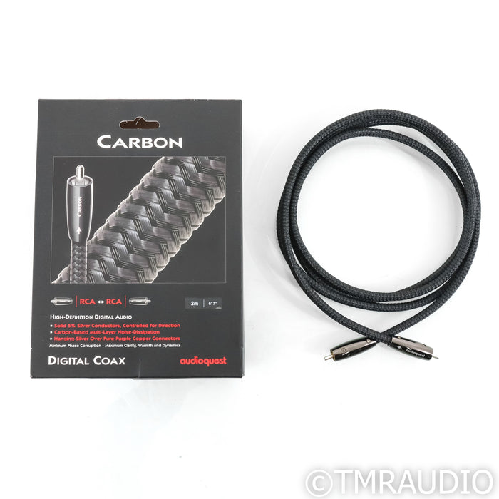 AudioQuest Carbon Digital RCA Cable; 2m Coaxial Cable