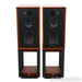 Wharfedale Linton 85th Anniv. Bookshelf Speakers; Red Mahogany Pair w/ Stands