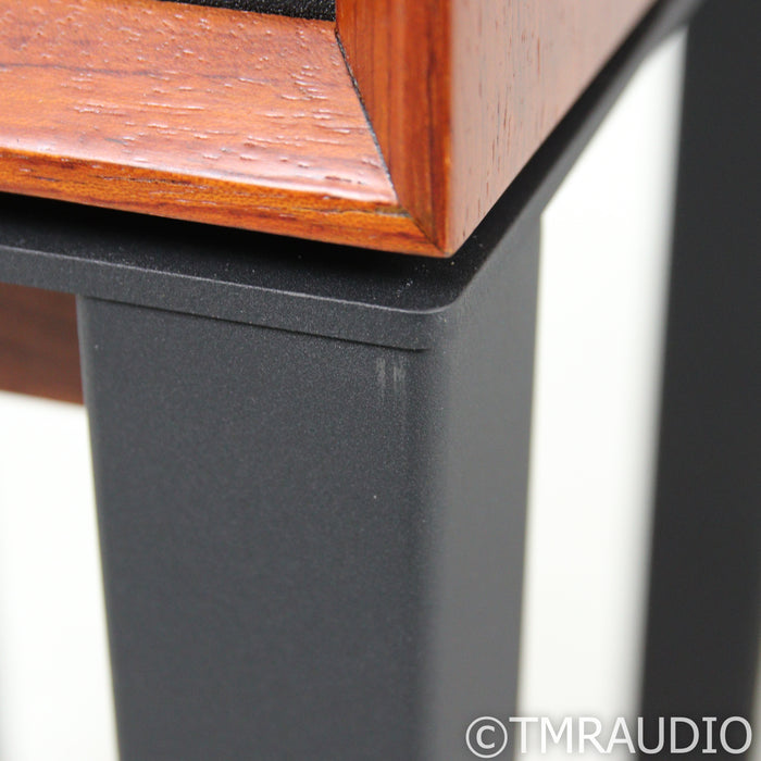Wharfedale Linton 85th Anniv. Bookshelf Speakers; Red Mahogany Pair w/ Stands