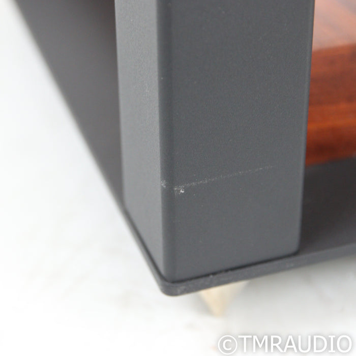 Wharfedale Linton 85th Anniv. Bookshelf Speakers; Red Mahogany Pair w/ Stands