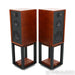 Wharfedale Linton 85th Anniv. Bookshelf Speakers; Red Mahogany Pair w/ Stands