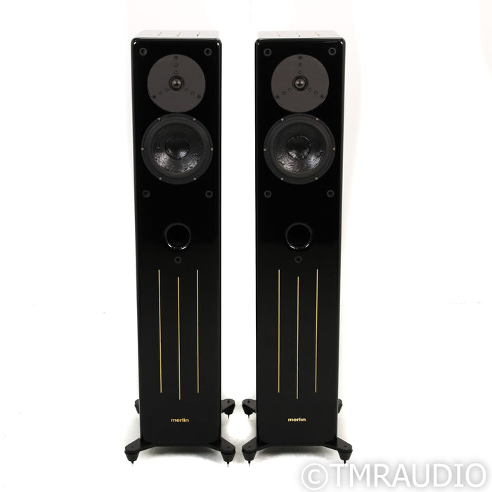 Merlin VSM MXM Black Magic Floorstanding Speakers; Gloss Black Pair w/ BAM
