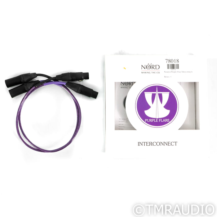 Nordost Purple Flare XLR Cables; 0.6m Pair Balanced Interconnects