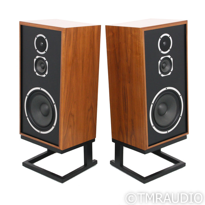 KLH Model Five Bookshelf Speakers with Stands; Walnut Pair