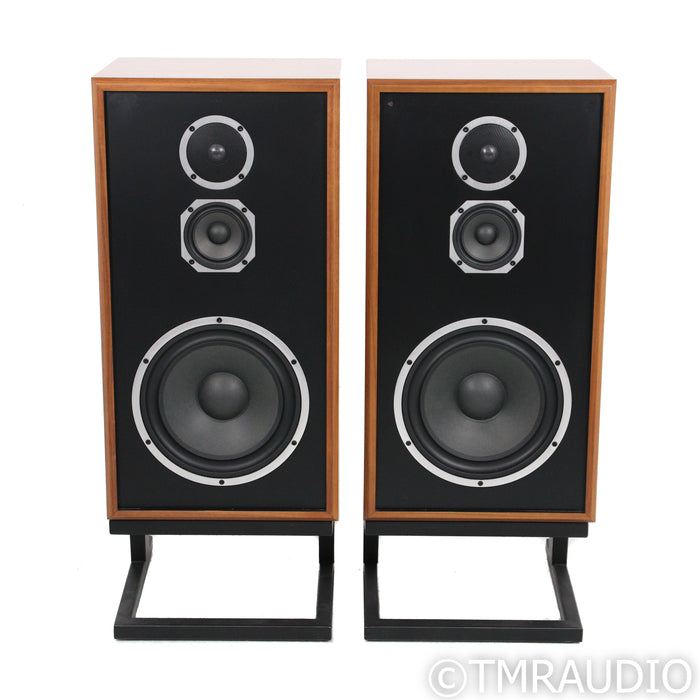 KLH Model Five Bookshelf Speakers with Stands; Walnut Pair
