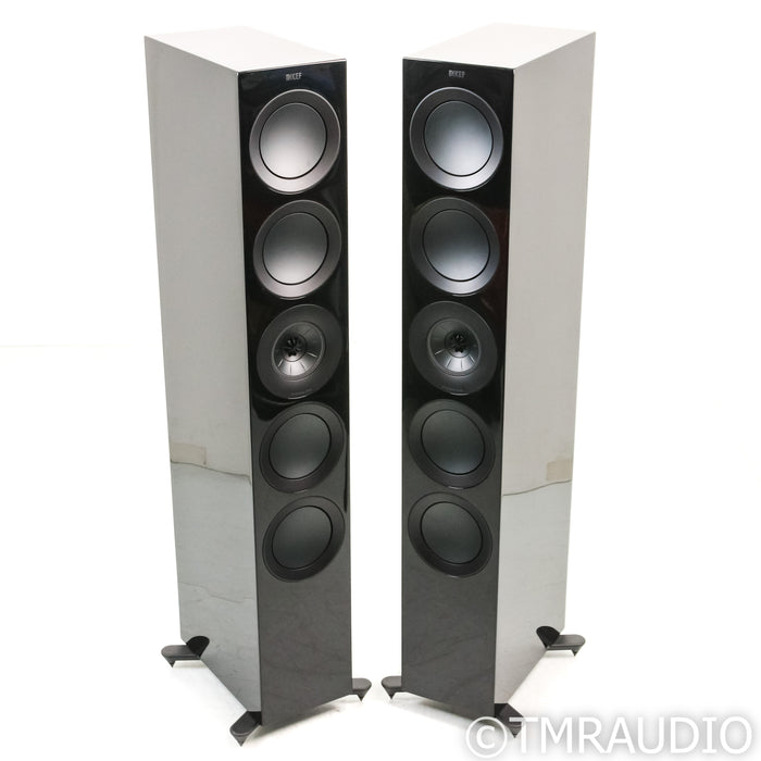 KEF R11 Floorstanding Speakers; Gloss Black Pair