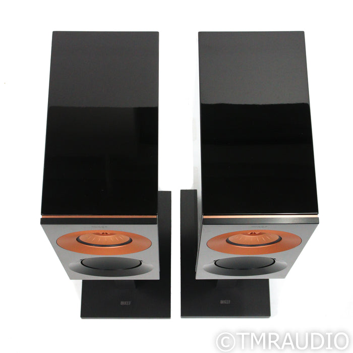 KEF Reference 1 Meta Bookshelf Speakers; Gloss Black Pair with Stands