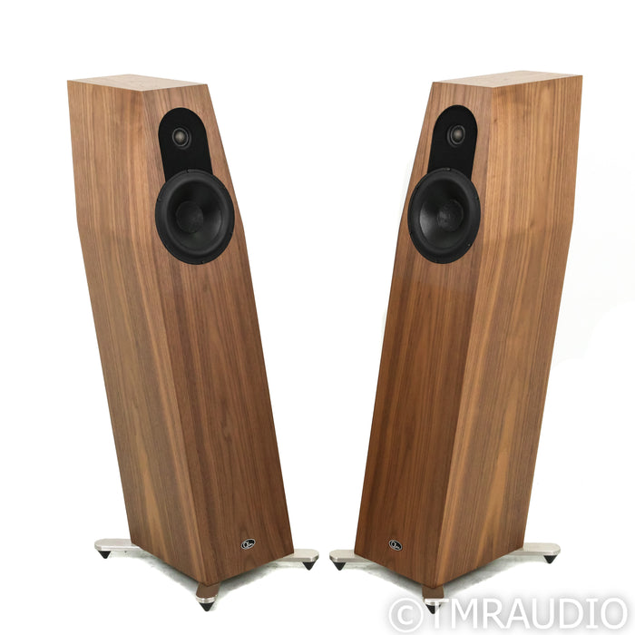 Qln Prestige Three Floorstanding Speakers; Walnut Pair