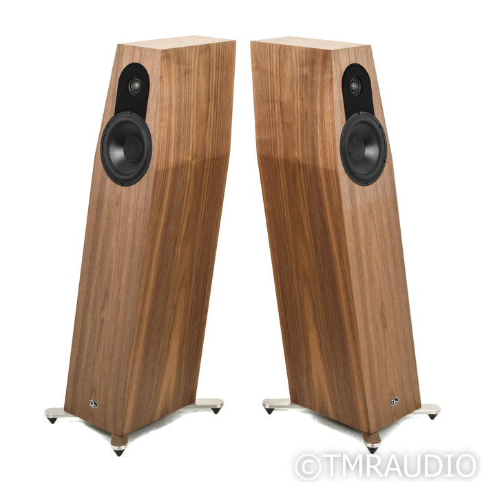 Qln Prestige Three Floorstanding Speakers; Walnut Pair