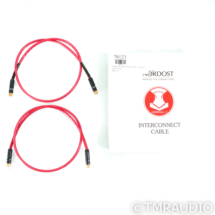 Nordost Heimdall 2 RCA Cables; 1m Pair Interconnects