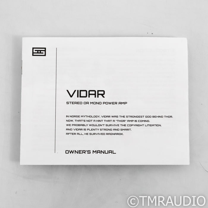 Schiit Audio Vidar 1 Stereo Power Amplifier