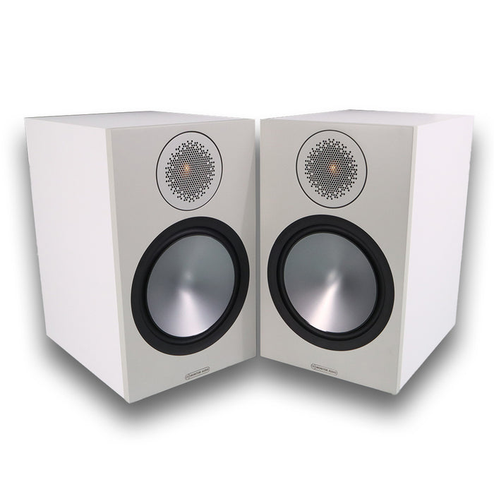 Monitor Audio Bronze 100 Bookshelf Speakers; White Pair