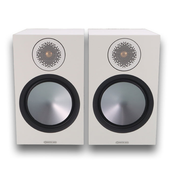 Monitor Audio Bronze 100 Bookshelf Speakers; White Pair