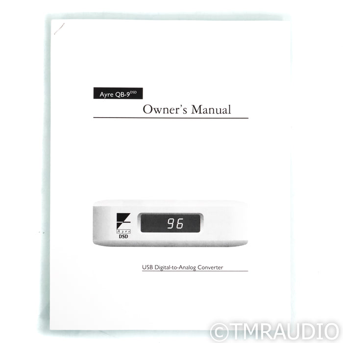 Ayre Acoustics QB-9 Twenty DSD DAC; D/A Converter