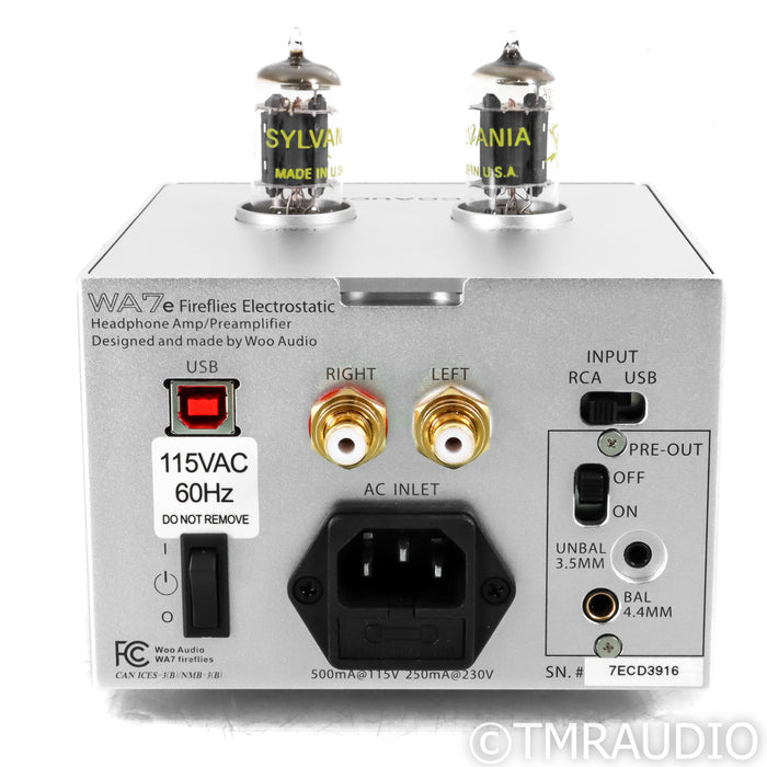 Woo Audio WA7e Fireflies Tube Electrostatic Headphone Amplifier