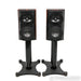 Perlisten S4b SE Bookshelf Speakers; Ebony High Gloss Pair w/ Stands