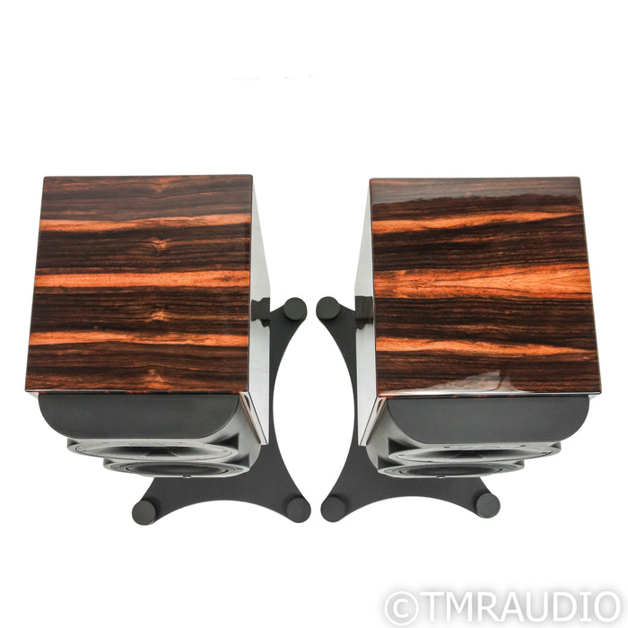 Perlisten S4b SE Bookshelf Speakers; Ebony High Gloss Pair w/ Stands