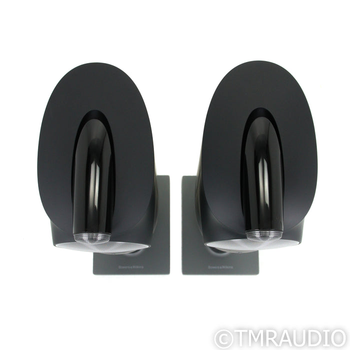B&W Formation Duo Wireless Active Bookshelf Speakers; Black Pair w/ Stands