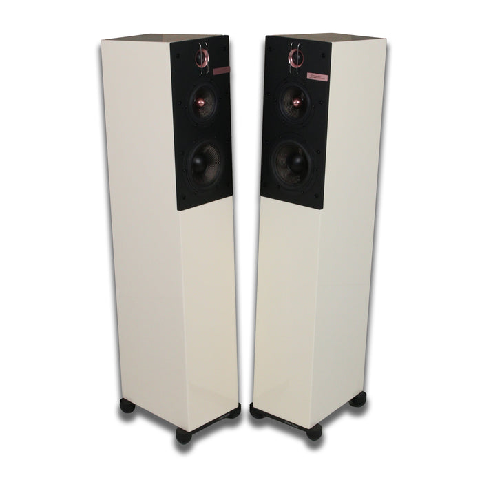 Starke Sound IC-H2 Floorstanding Speakers; Piano White Pair
