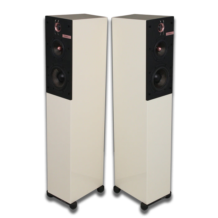 Starke Sound IC-H2 Floorstanding Speakers; Piano White Pair