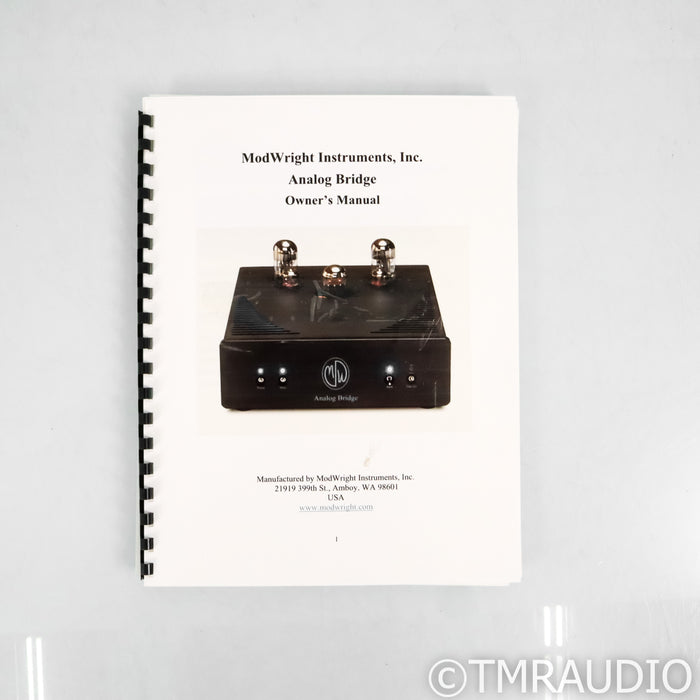 ModWright Analog Bridge Tube Buffer; XLR Upgrade (Open Box)