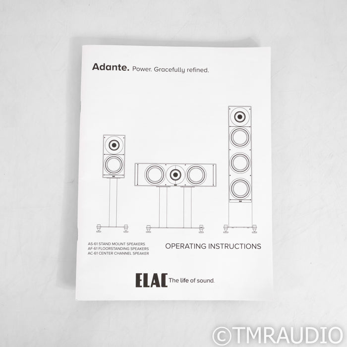 ELAC Adante AS-61 Bookshelf Speakers; Black Pair