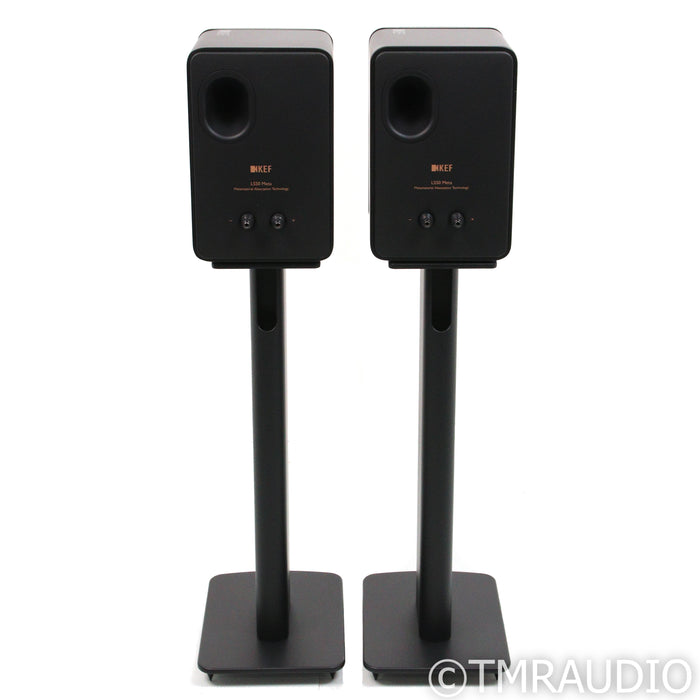KEF LS50 Meta Bookshelf Speakers; LS-50; Black Pair w/ Stands