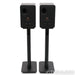 KEF LS50 Meta Bookshelf Speakers; LS-50; Black Pair w/ Stands