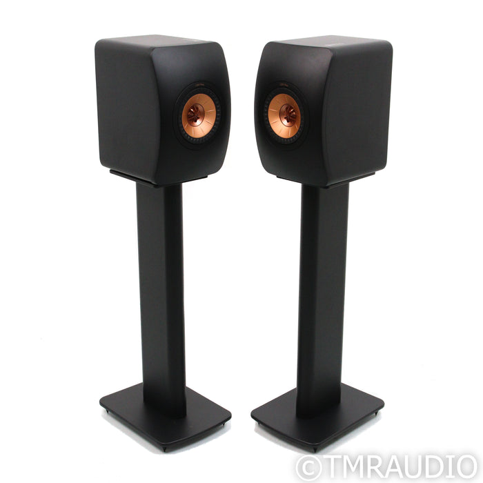 KEF LS50 Meta Bookshelf Speakers; LS-50; Black Pair w/ Stands
