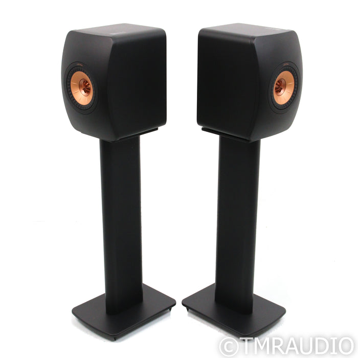 KEF LS50 Meta Bookshelf Speakers; LS-50; Black Pair w/ Stands