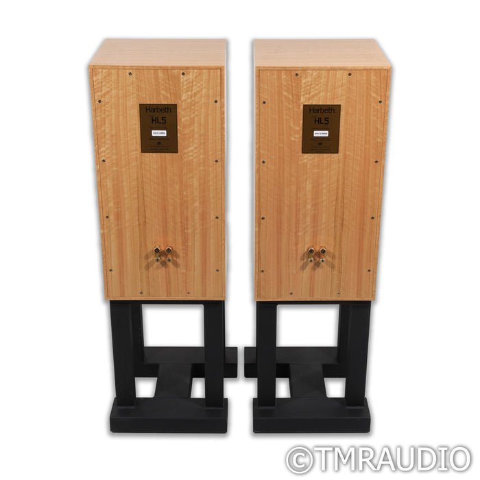 Harbeth Super HL5+ Bookshelf Speakers; Eucalyptus Pair w/ Sound Anchors Stands
