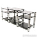 Solid Tech Hybrid Standard Nine Shelf Rack w/ Turntable Platform; Black
