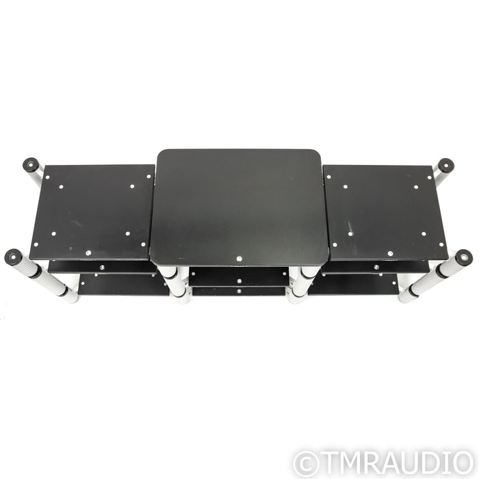 Solid Tech Hybrid Standard Nine Shelf Rack w/ Turntable Platform; Black