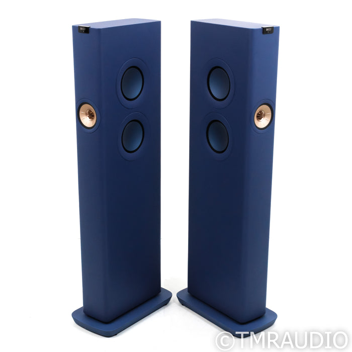 KEF LS60 Wireless Active Floorstanding Speakers; Royal Blue Pair