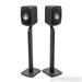 KEF LSX II Wireless Bookshelf Speakers; Carbon Black Pair with Stands