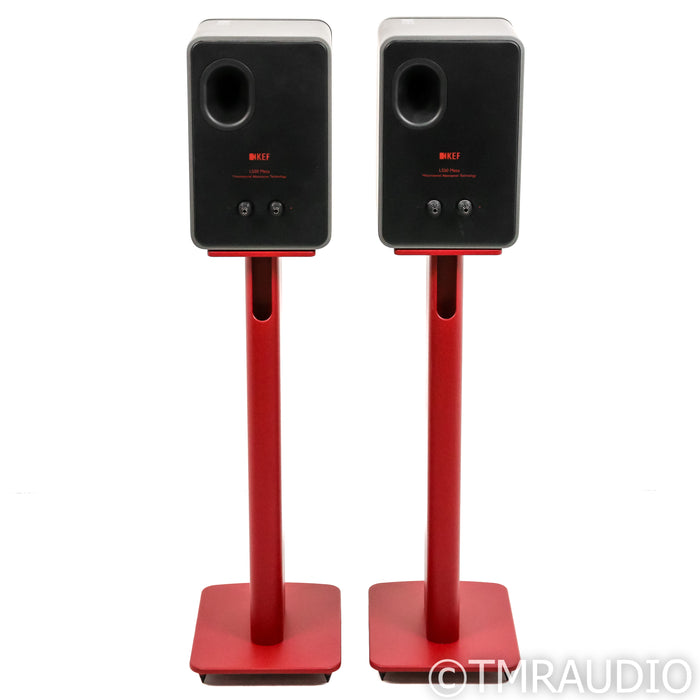 KEF LS50 Meta Bookshelf Speakers with Stands; Titanium Grey Pair