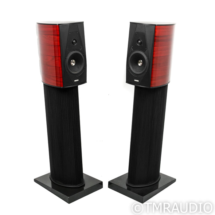 Sonus Faber Guarneri Evolution Bookshelf Speakers; Violin Red Pair w/ Stands