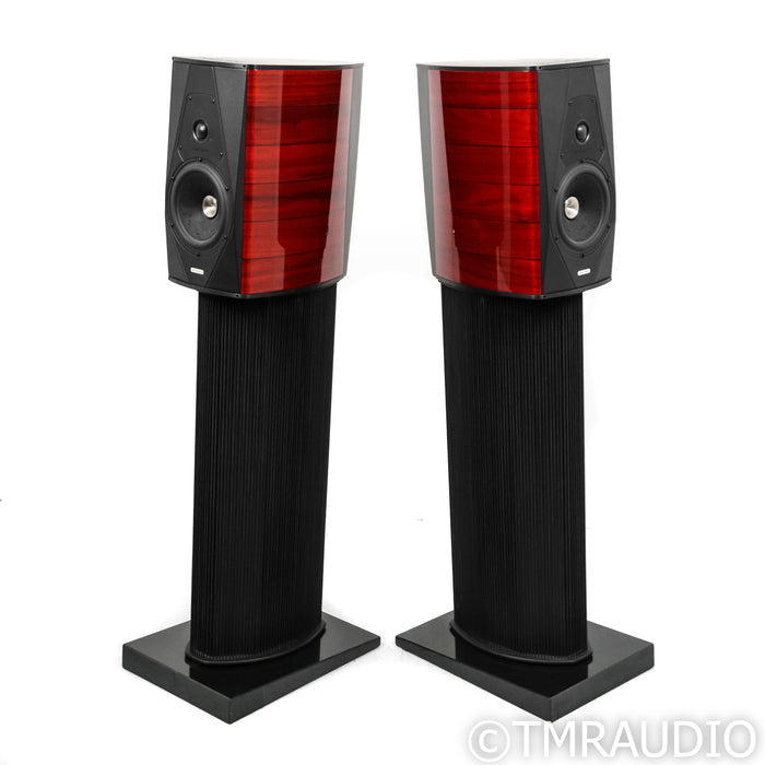 Sonus Faber Guarneri Evolution Bookshelf Speakers; Violin Red Pair w/ Stands