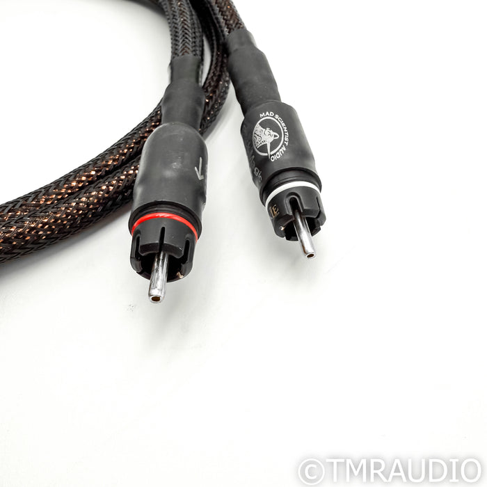 Mad Scientist Audio Black Magic Gold RCA Cables; 1m Pair Interconnects