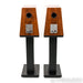 Qln Prestige 1 Bookshelf Speakers; Piano Walnut Pair with Stands
