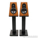 Qln Prestige 1 Bookshelf Speakers; Piano Walnut Pair with Stands