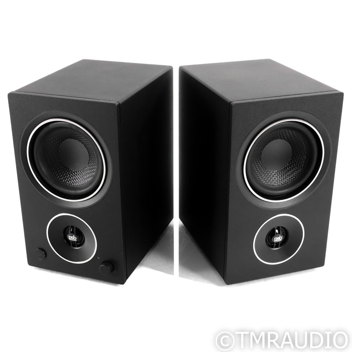 PSB Speakers Alpha AM3 Powered Bookshelf Speakers; Matte Black Pair; MM Phono