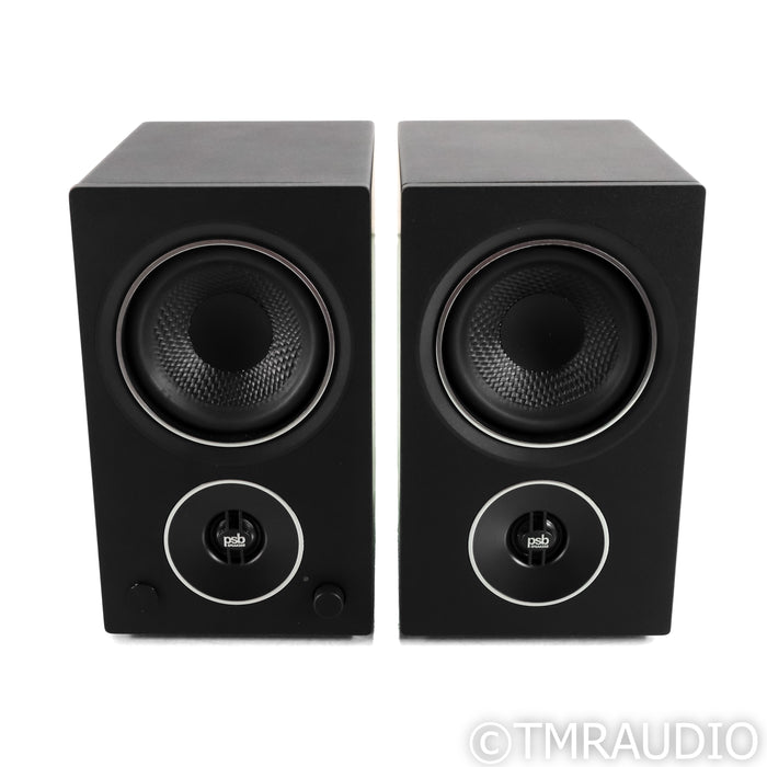 PSB Speakers Alpha AM3 Powered Bookshelf Speakers; Matte Black Pair; MM Phono