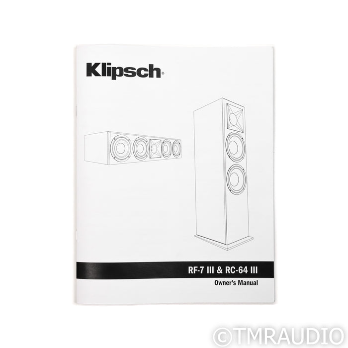 Klipsch RC-64 III Center Channel Speaker; Black Ash