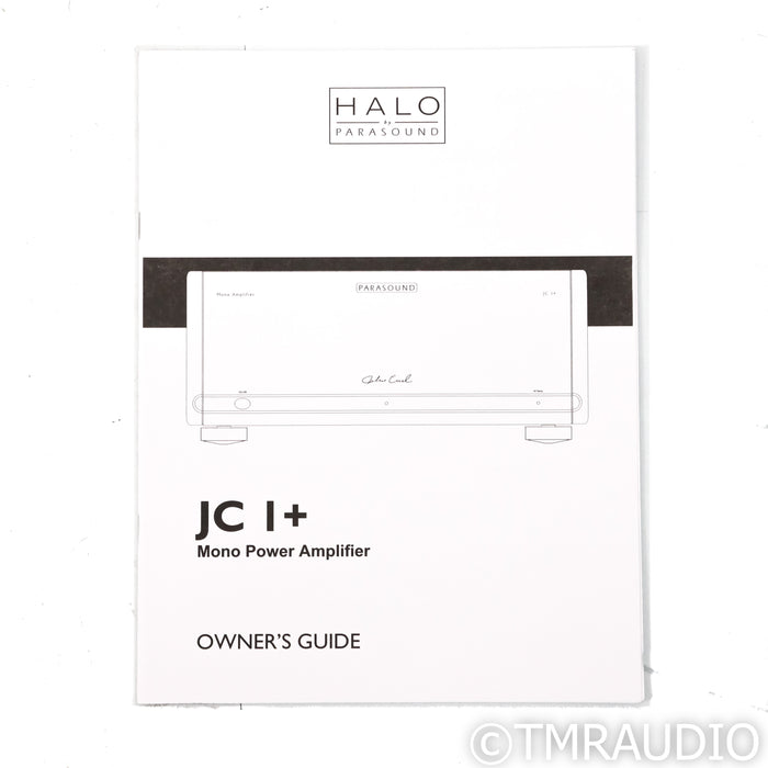 Parasound JC 1+ Monoblock Power Amplifiers; Black Pair
