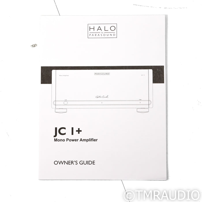 Parasound JC 1 + Monoblock Power Amplifier; Black Single