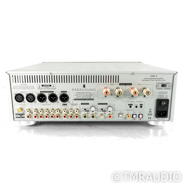 Parasound Halo HINT 6 Stereo Integrated Amplifier; MM / MC Phono