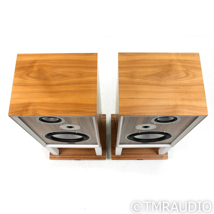 Leak Sandwich 250 Bookshelf Speakers; Walnut Pair w/ Stands