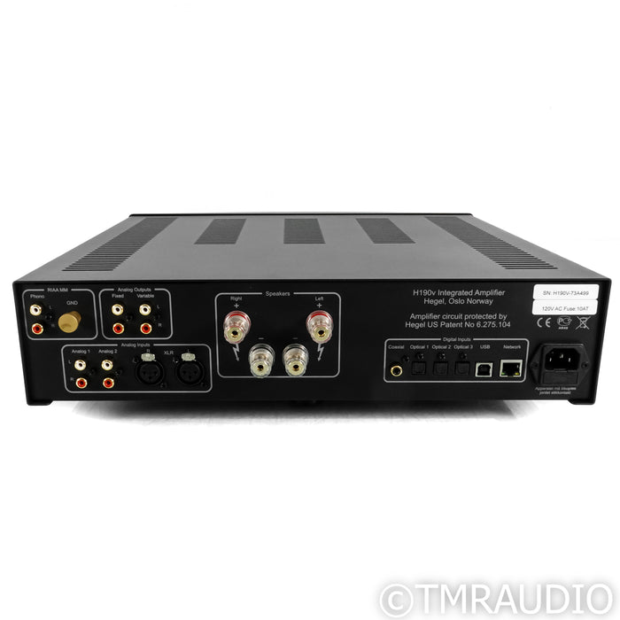 Hegel H190v Stereo Integrated Amplifier; MM Phono